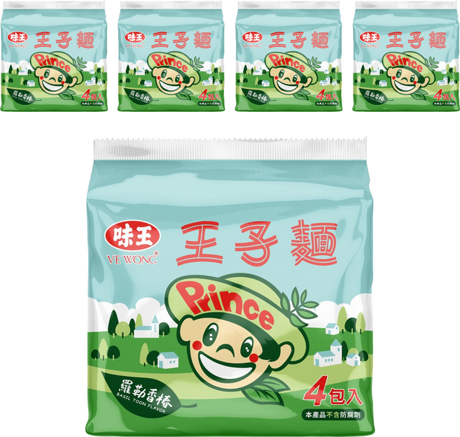 味王 王子麵 羅勒香椿口味 44g, 20包