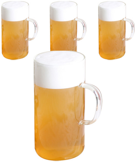 마카 내열유리 머그컵 700ml, 4개