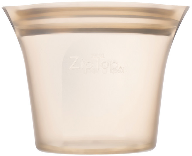 ZIPTOP 矽膠環保夾鏈杯袋 灰色