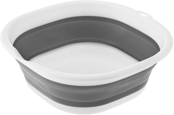 코멧 접이식 대야 중형 30.5x30x11 cm, 그레이, 1개