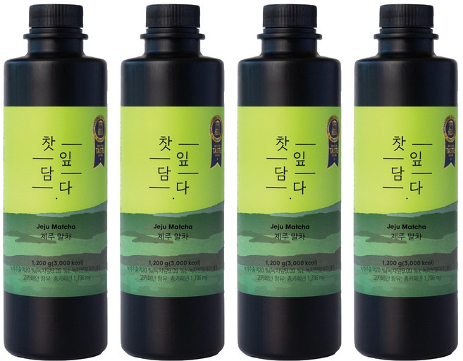 스위트컵 찻잎담다 제주 말차, 1.2kg, 4개