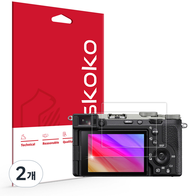 스코코 소니 A7C2 초고화질 트루컬러 AR 액정보호필름 2p 세트, 2개, SNC00760005