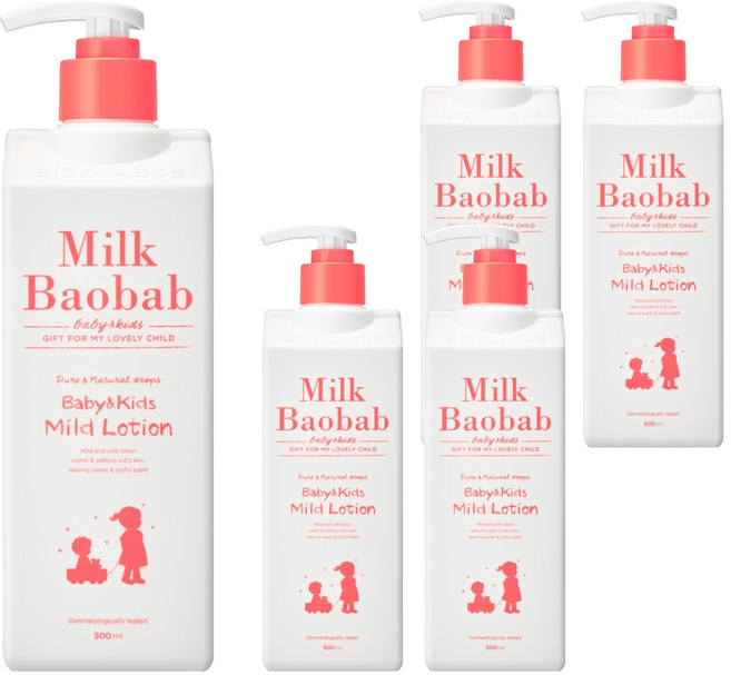 밀크바오밥 베이비앤키즈 마일드 로션, 5개, 500ml