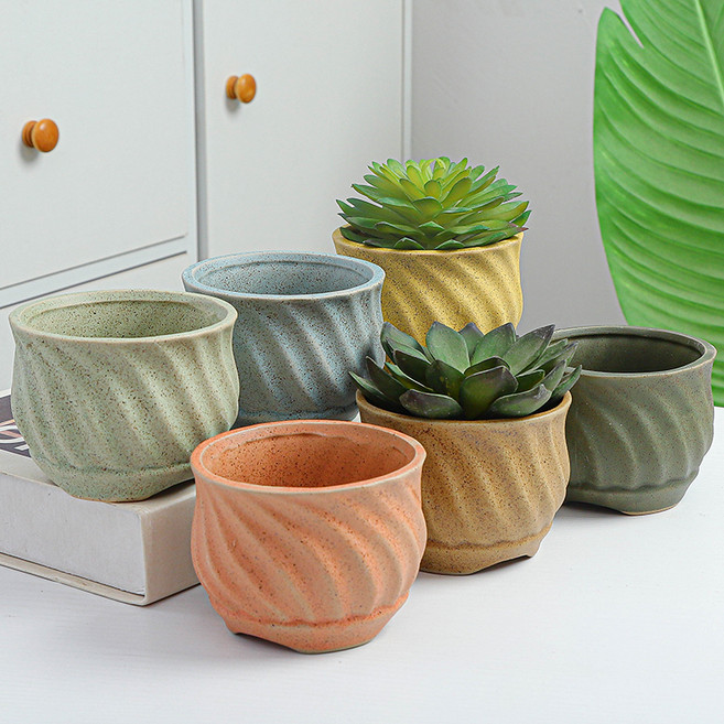 영누몰 다육이 세라믹 미니 화분 6종, A타입, 1개