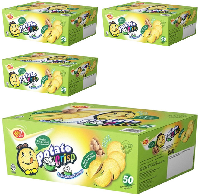 윈윈푸드 포테이토 크리스프 스낵 사워크림맛, 1kg, 4개