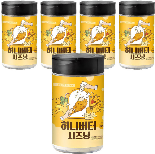 디쉬프로젝트 허니버터 시즈닝, 80g, 5개