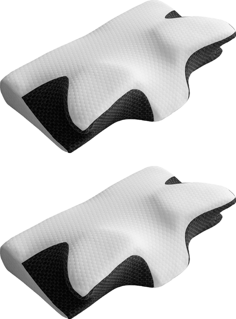 Ishur 伊舒爾 釋壓蝶型記憶枕 2入 100%聚酯纖維表布, 1組