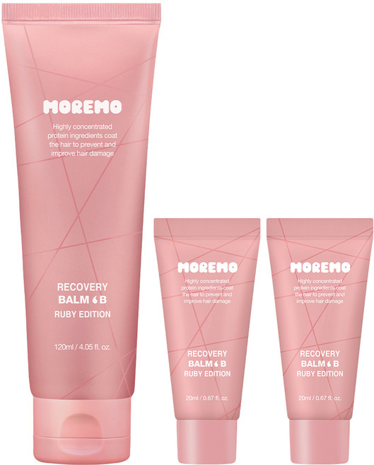 모레모 리커버리 밤 B 루비 에디션 헤어트리트먼트 120ml + 20ml x 2p, 1개, 160ml