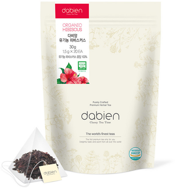 다비앙 유기농 히비스커스 차, 1.5g, 20개입, 1개