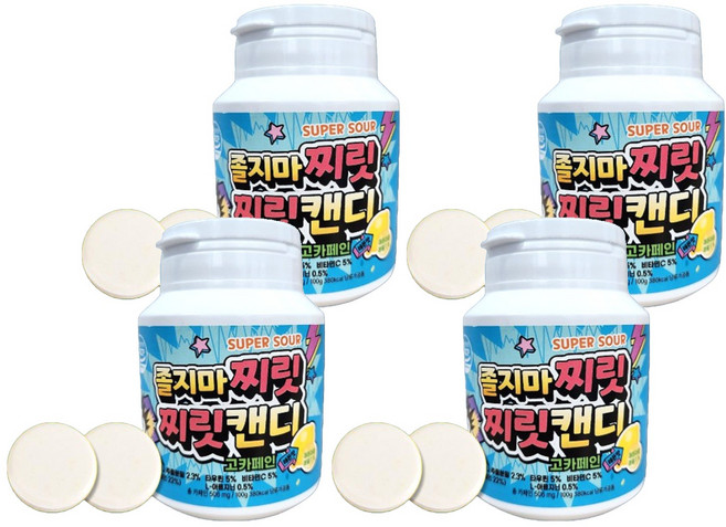 咖啡因酸檸檬糖 50顆入, 100g, 4瓶