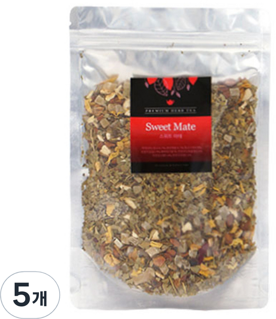 아름드레 대용량 리필 스위트 마테 블랜딩차, 60g, 1개입, 5개