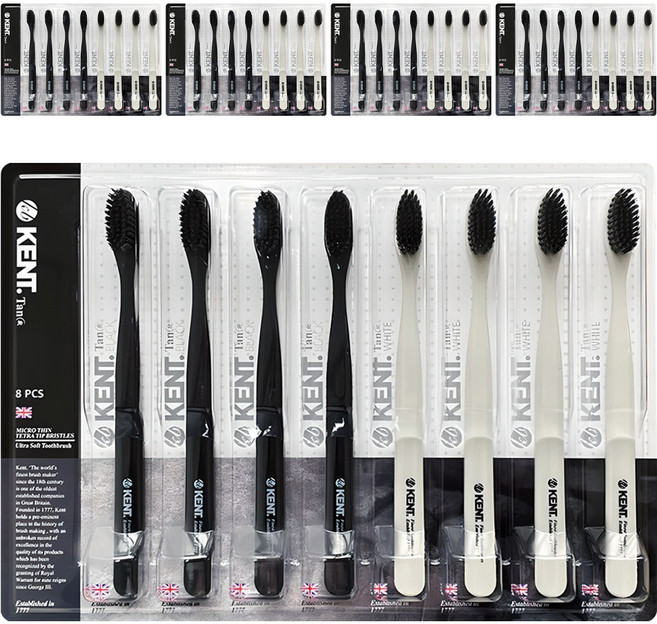 켄트 탄 초극세모 칫솔, 8개입, 5세트