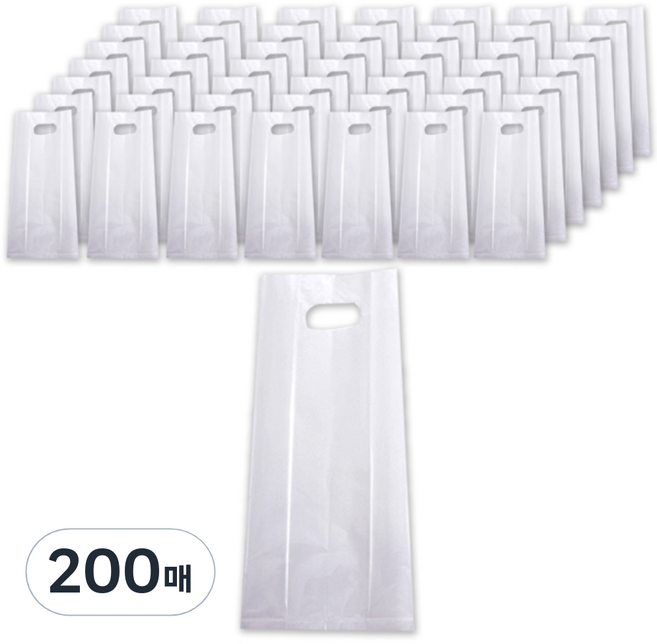 PE 미니 비닐쇼핑백, 무지, 200개