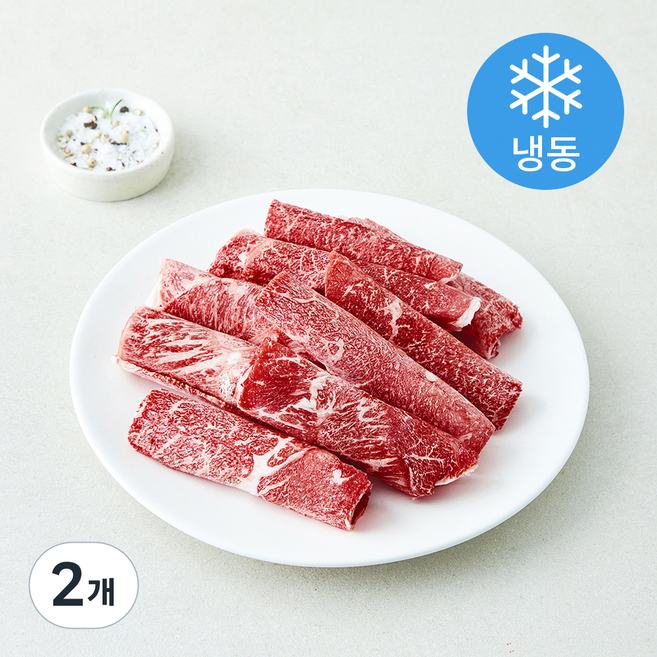 무항생제 인증 한우 1++등급 (7) 샤브샤브용 (냉동), 2개, 300g
