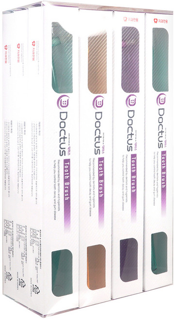 DOCTUS 어금니칫솔 일반모 돔형 교정기용 첨단 랜덤발송, 1개입, 12개