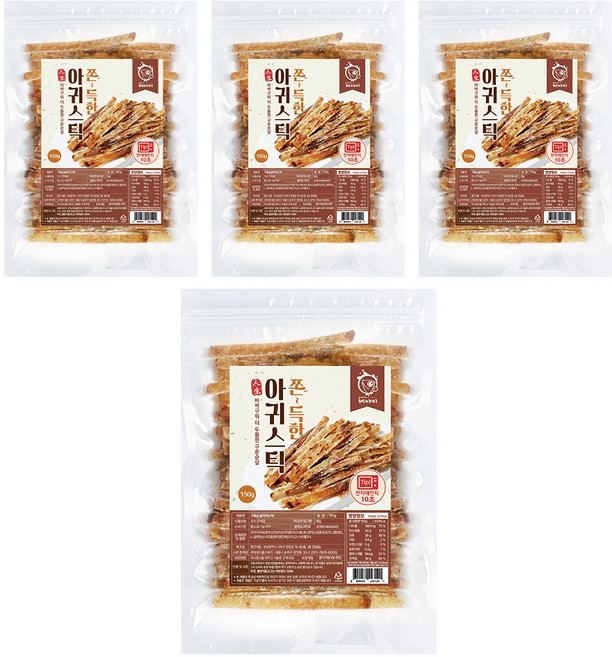 해야미 쫀득한 구운 순살 아귀스틱, 150g, 4개