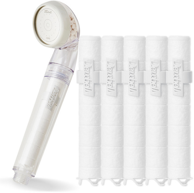 듀벨 샤워애 300화이트+ 리필필터 5개, 1개, 무향