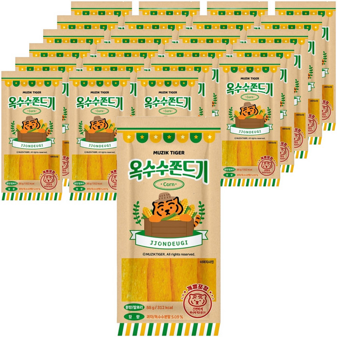 디에이치푸드 쫄쫀이 옥수수 쫀드기, 88g, 24개