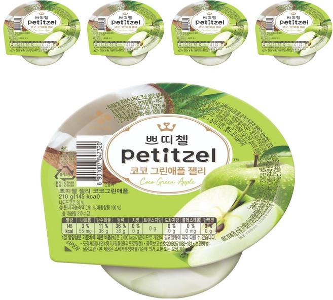 쁘띠첼 코코그린애플 푸딩 1개입, 5개, 210g