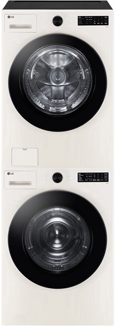 LG전자 트롬 오브제컬렉션 세탁기 FG21EN + 건조기 RG19EN + 21kg + 19kg + 스태킹키트 WMKITE1 세트 방문설치, KFG21EN-9EN, 네이처베이지
