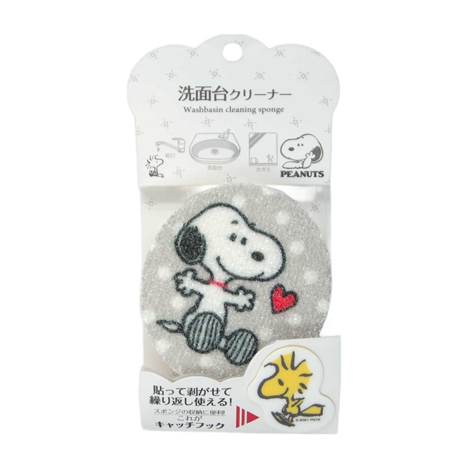 PEANUTS 史努比 洗手台專用清潔海綿, 1個