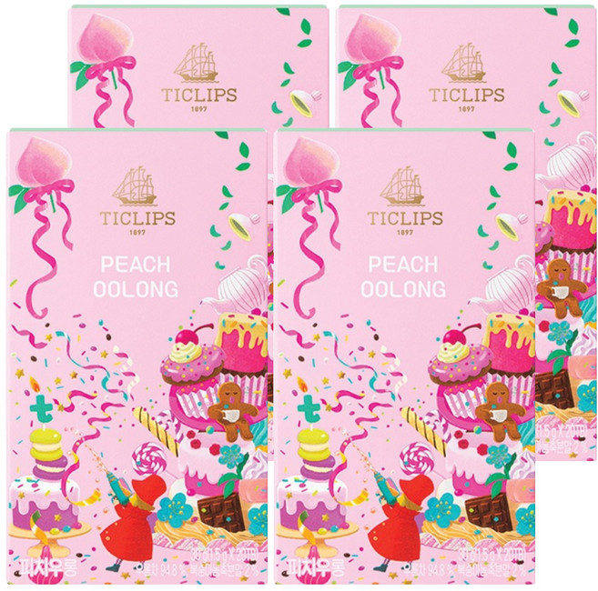 쌍계명차 티클립스 피치우롱, 20개입, 4개, 1.5g