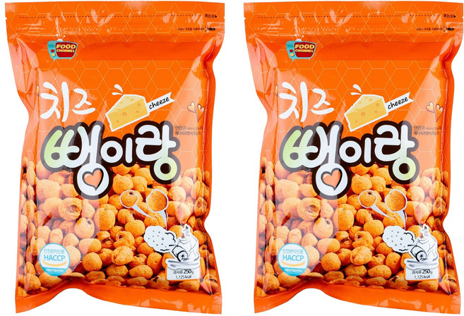 우리식품 뻥이랑 치즈, 250g, 2개