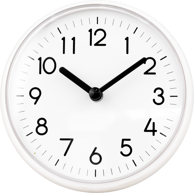 코멧 홈 국내생산 라운드 욕실 흡착 방수시계(건전지 포함), 모던화이트