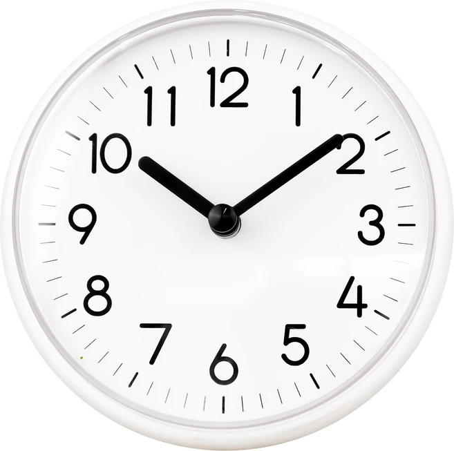 코멧 홈 국내생산 라운드 욕실 흡착 방수시계(건전지 포함), 모던화이트 - 쿠팡