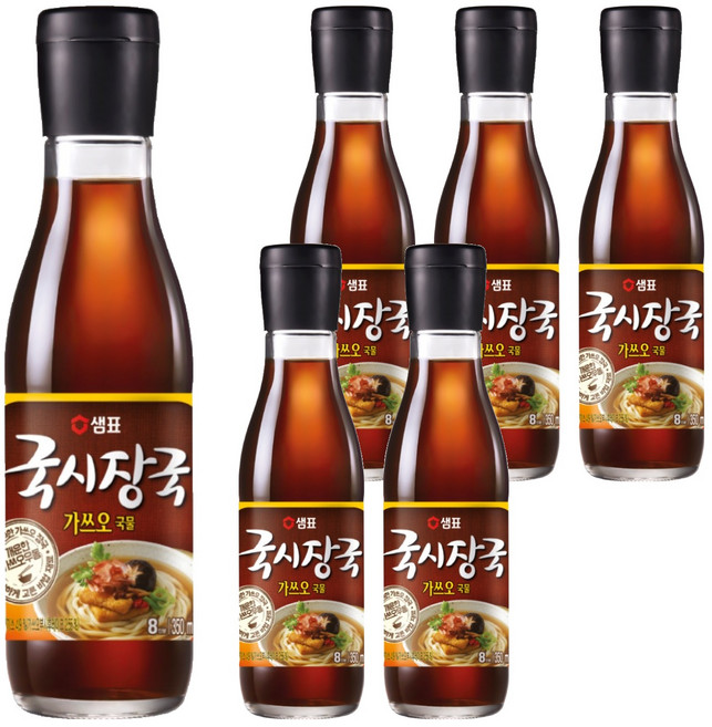 샘표 국시장국 가쓰오국물, 350ml, 6개