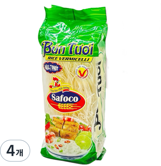 사포코 분토의 라이스 버미셀리 쌀국수면, 300g, 4개