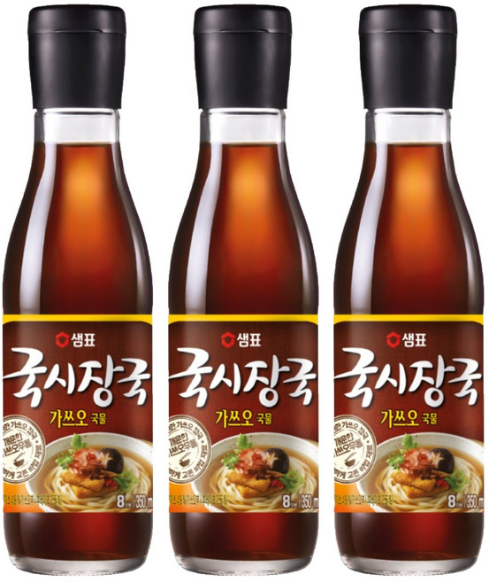 샘표 국시장국 가쓰오국물, 350ml, 3개