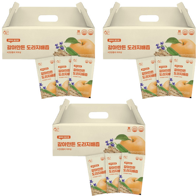 황금이네 국내산 갈아만든 도라지배즙, 100ml, 90개