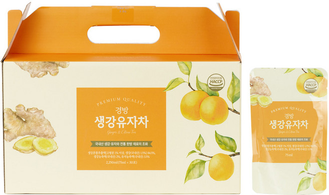 경방신약 생강유자차즙, 75ml, 30개입, 1개
