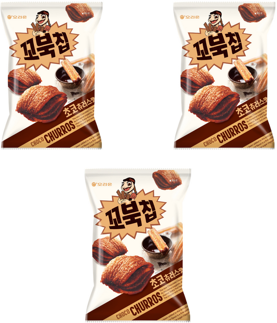꼬북칩 초코츄러스, 120g, 3개