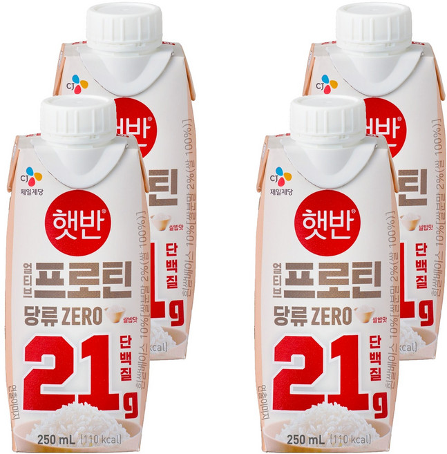 얼티브 프로틴 쌀밥맛, 250ml, 4개