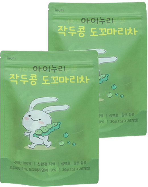 inuri 작두콩 도꼬마리차 티백, 20개입, 2개, 1.5g