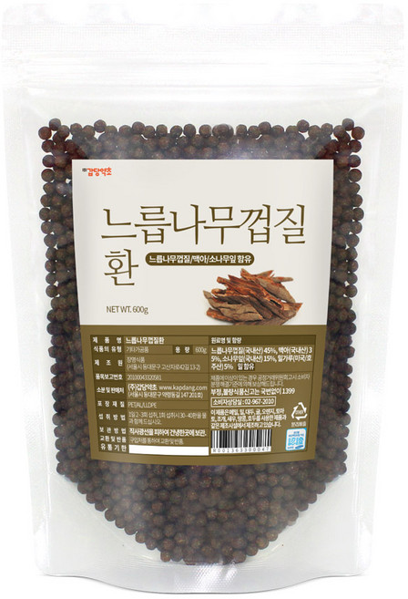 갑당약초 느릅나무껍질환, 1개, 600g