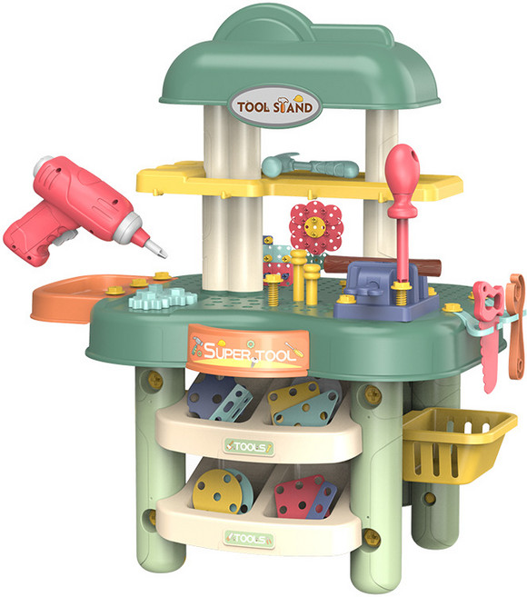 3D 입체 양면 창의력 공구놀이, 혼합색상, 1개