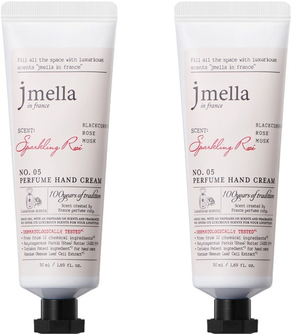 제이멜라 인 프랑스 스파클링 로제 퍼퓸 핸드 크림, 50ml, 2개