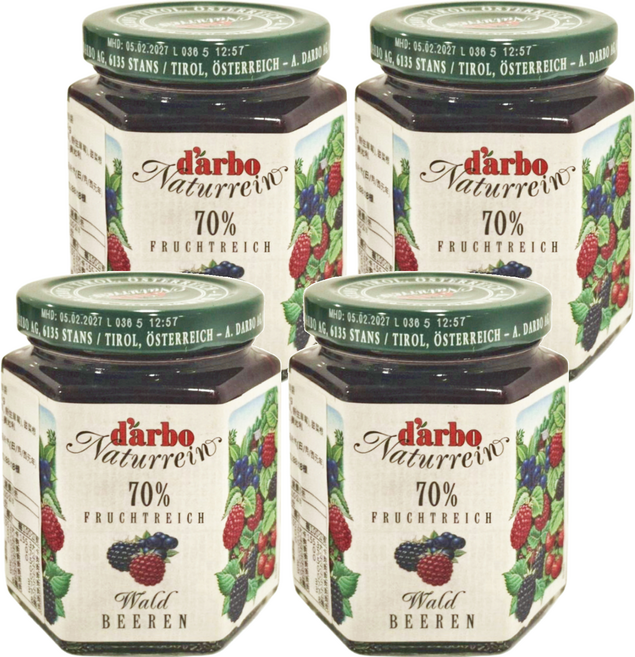 d'arbo 德寶 奧地利70%果肉果醬 森林莓果, 200g, 4罐