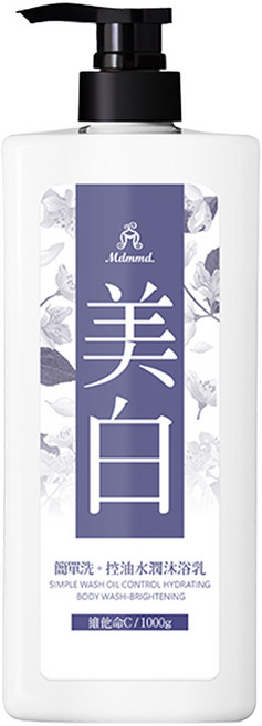 Mdmmd. 明洞國際 簡單洗 控油水潤沐浴乳 美白款, 1kg, 1瓶