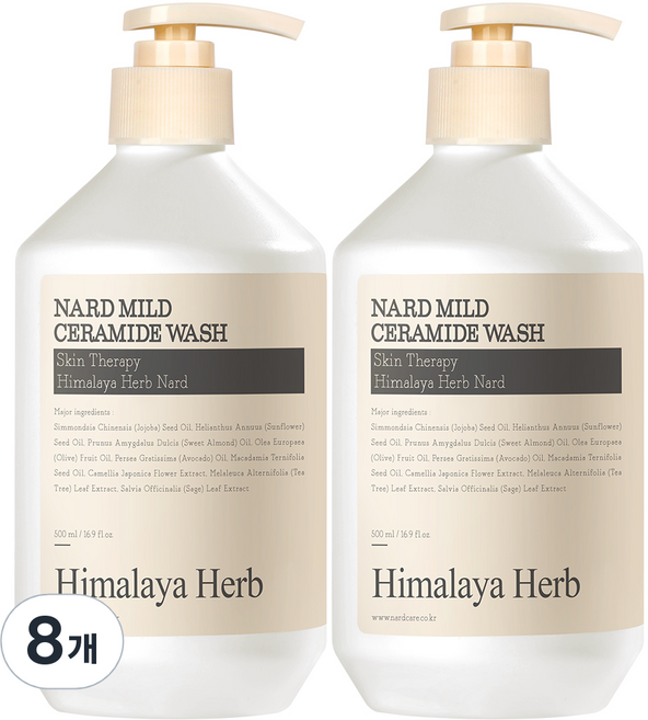 나드 마일드 세라마이드 바디워시, 500ml, 8개