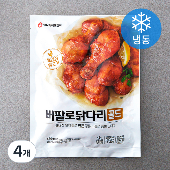 마니커에프앤지 버팔로 닭다리 골드 (냉동), 450g, 4개
