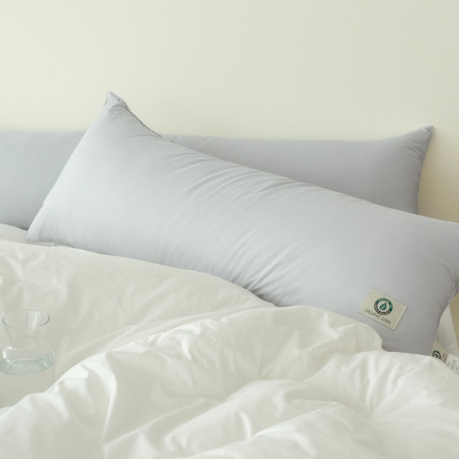 그래이불 국내 제조 순수 코튼 바디필로우 솜포함, 그레이