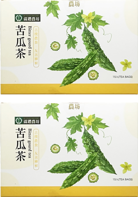 蔴鑽農坊 苦瓜袋茶, 2個, 15個裝, 3g