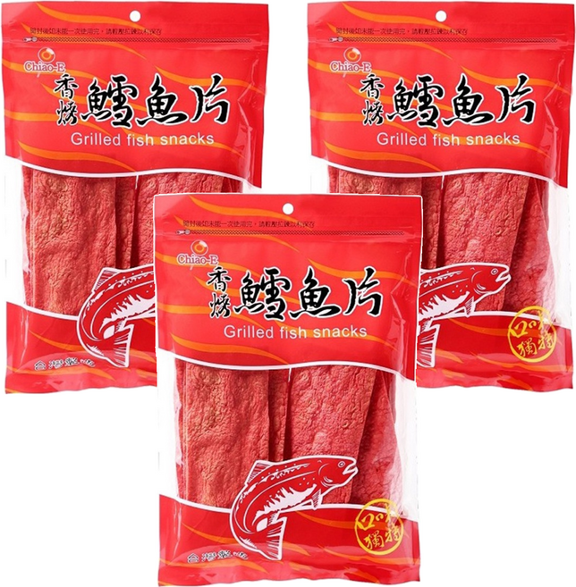 Chiao-E 巧益 香烤鱈魚片, 180g, 3包