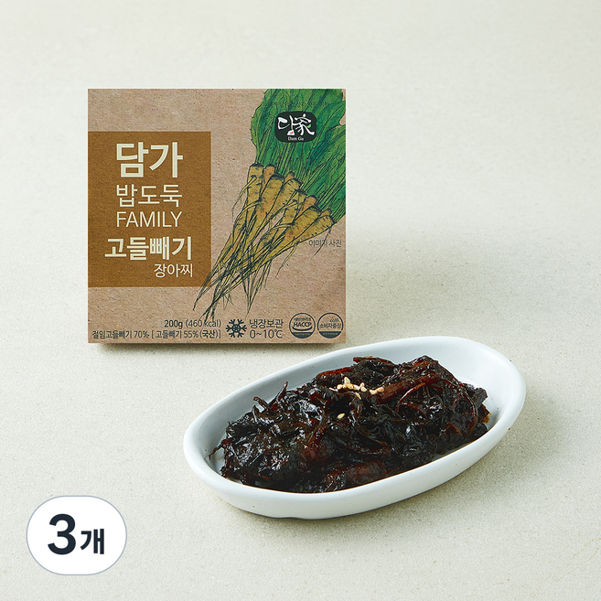 담가 순창 담가 고들빼기 장아찌, 200g, 3개