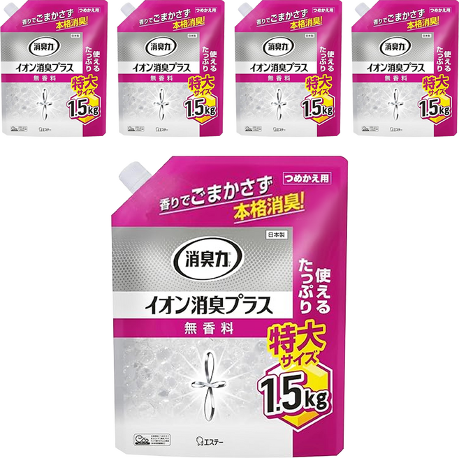 ST 雞仔牌 消臭力 三重離子消臭晶球 大補充包 無香, 1.5kg, 5包