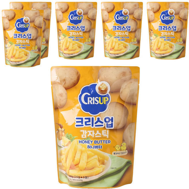 크리스업 감자스틱 허니버터 5p, 100g, 6개